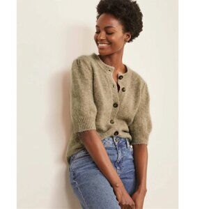 Boden light brown Fuzzy Button-Front Cardigan